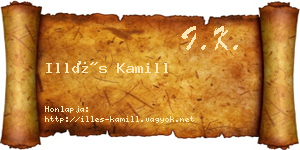 Illés Kamill névjegykártya